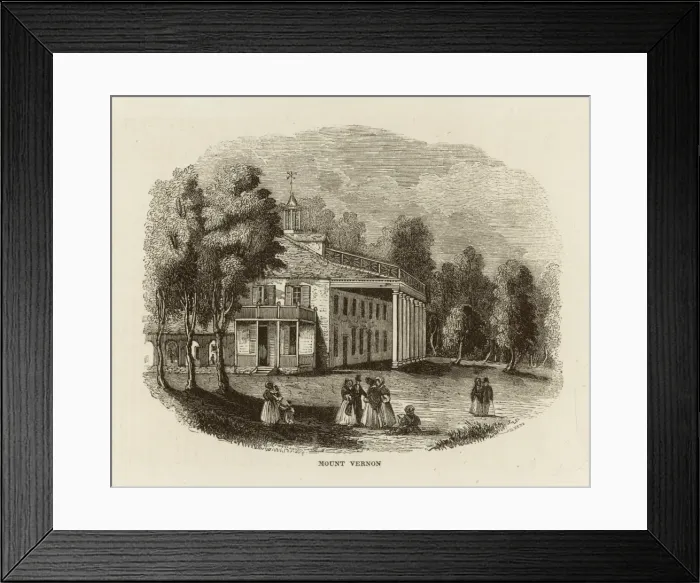 Framed Print : USA / Mount Vernon / 1841 Framed Print : USA / Mount Vernon / 1841