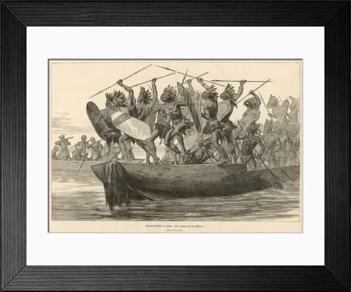 Framed Print : Stanley in Danger / Congo Framed Print : Stanley in Danger / Congo