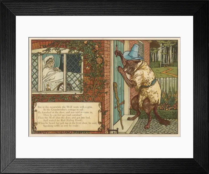 Framed Print : Red Riding Hood / Crane Framed Print : Red Riding Hood / Crane