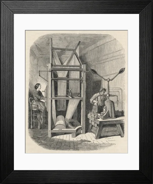 Framed Print : Industry / Textiles / Silk Framed Print : Industry / Textiles / Silk