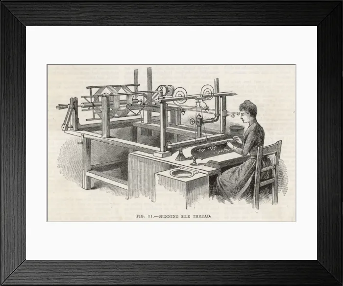Framed Print : Industry / Textiles / Silk Framed Print : Industry / Textiles / Silk