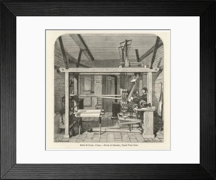 Framed Print : Industry / Textiles / Silk Framed Print : Industry / Textiles / Silk