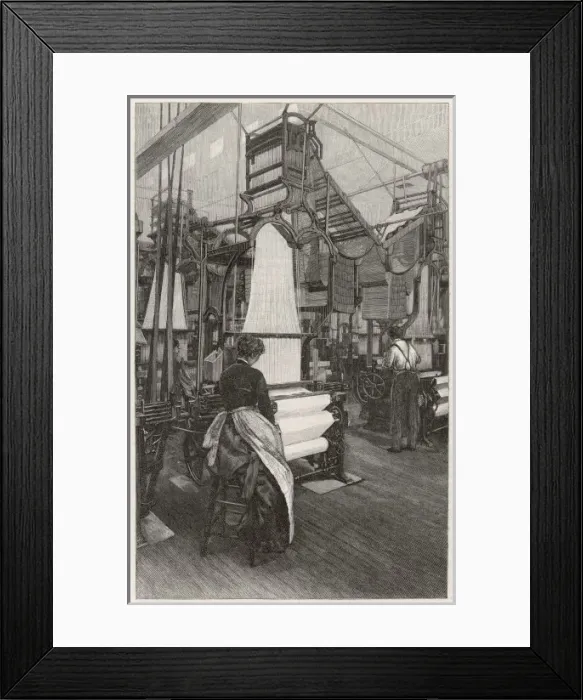 Framed Print : Industry / Textiles / Silk Framed Print : Industry / Textiles / Silk
