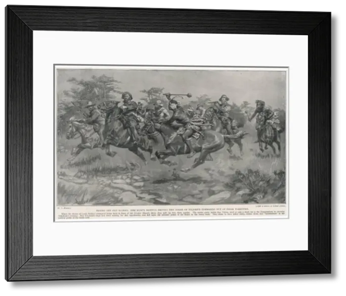Framed Print : Boer War / Zulus in Action Framed Print : Boer War / Zulus in Action