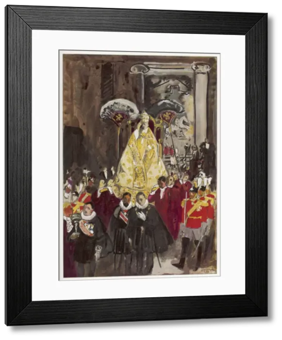Framed Print : Pope in Procession Framed Print : Pope in Procession