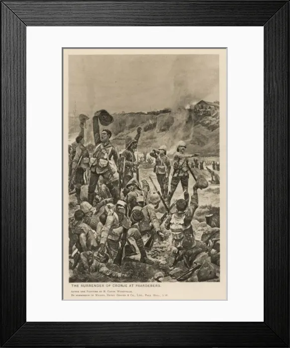 Framed Print : Boer / Cronje Surrenders Framed Print : Boer / Cronje Surrenders
