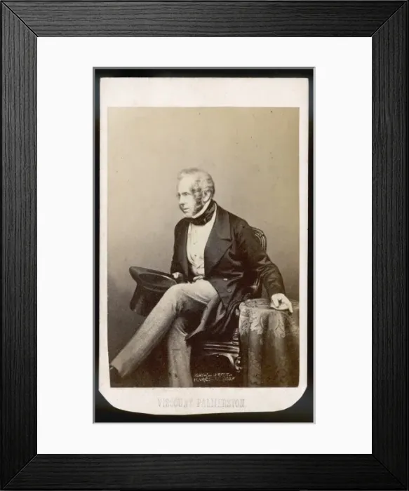 Framed Print : Palmerston / Mayall Cdv Framed Print : Palmerston / Mayall Cdv
