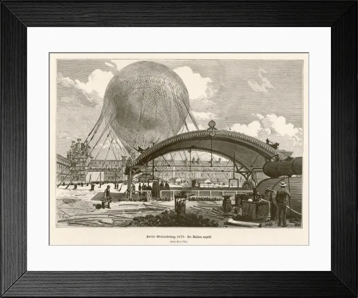 Framed Print : GIFFARDs BALLOON 1878 Framed Print : GIFFARDs BALLOON 1878