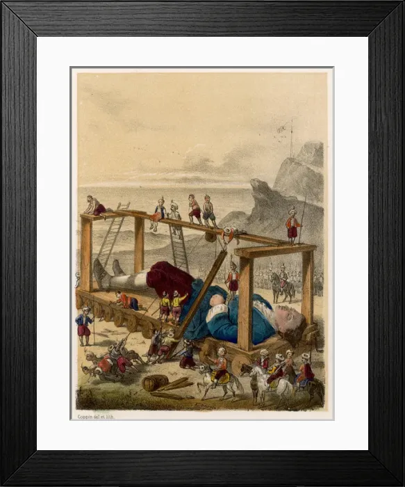 Framed Print : Gulliver in Lilliput Framed Print : Gulliver in Lilliput