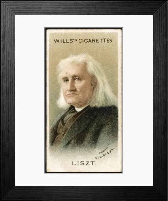 Framed Print : Liszt Cigarette Card Framed Print : Liszt Cigarette Card