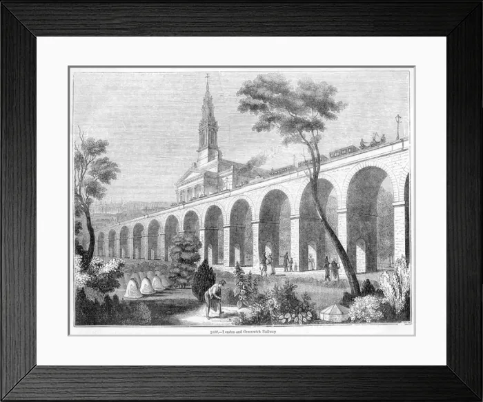 Framed Print : Greenwich Railway 1836 Framed Print : Greenwich Railway 1836