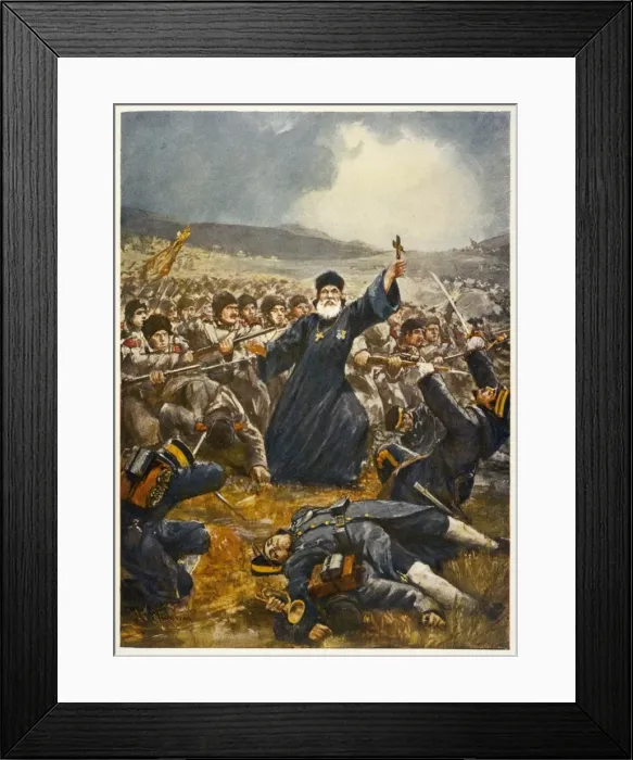Framed Print : Priest Urges Troops Framed Print : Priest Urges Troops
