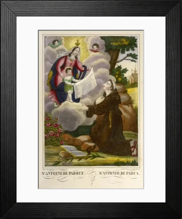 Framed Print : Antony of Padua & Mary Framed Print : Antony of Padua & Mary