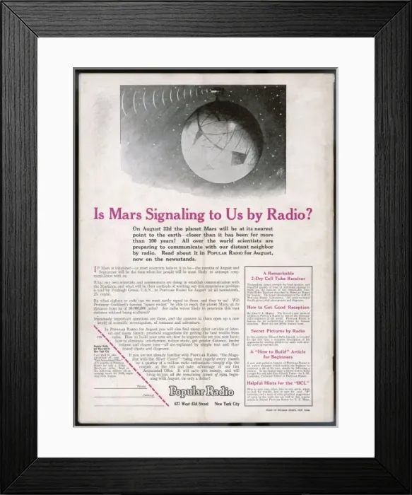 Framed Print : Is Mars Signalling ? Framed Print : Is Mars Signalling ?