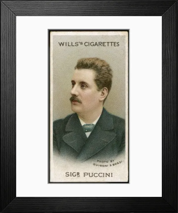Framed Print : Puccini Wills Card Framed Print : Puccini Wills Card