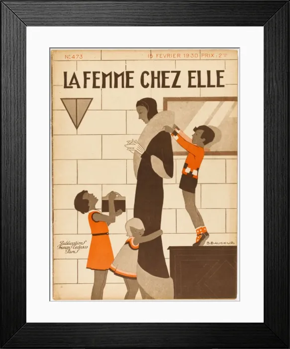 Framed Print : When Mama Goes Out / 1930 Framed Print : When Mama Goes Out / 1930