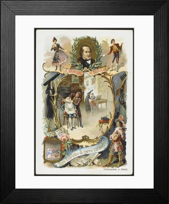 Framed Print : Rossini / Barbiere / Liebig Framed Print : Rossini / Barbiere / Liebig