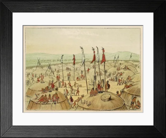 Framed Print : Racial  /  Mandan Village