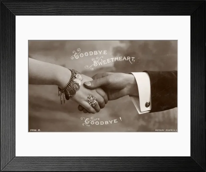Framed Print : Parting Handclasp Framed Print : Parting Handclasp