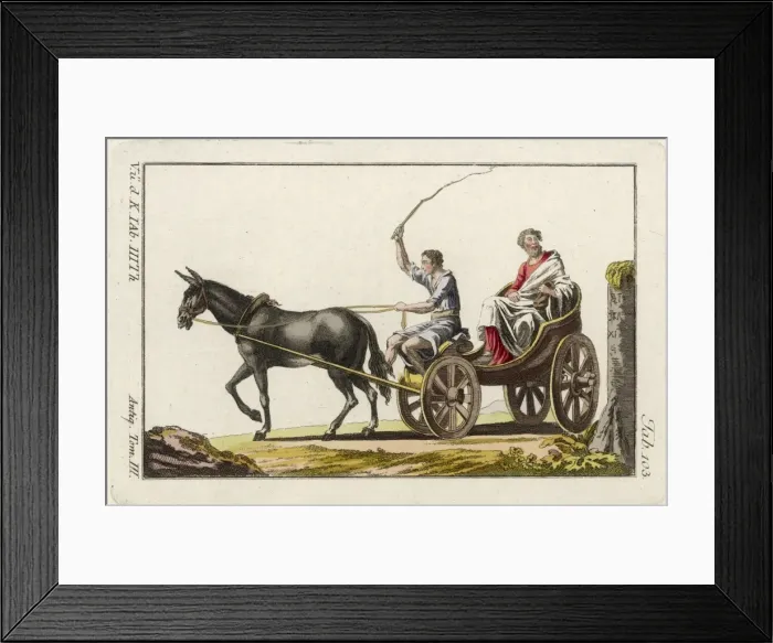 Framed Print : Roman Mule Carriage Framed Print : Roman Mule Carriage