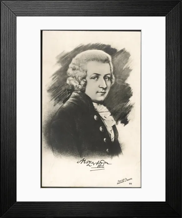 Framed Print : Mozart. WOLFGANG AMADEUS MOZART the Austrian composer Framed Print : Mozart. WOLFGANG AMADEUS MOZART the Austrian composer