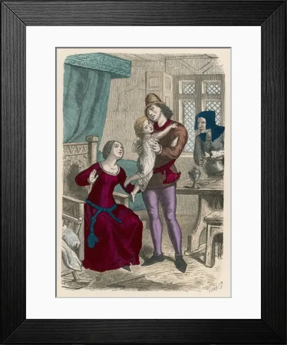 Framed Print : 14th Century Family Framed Print : 14th Century Family