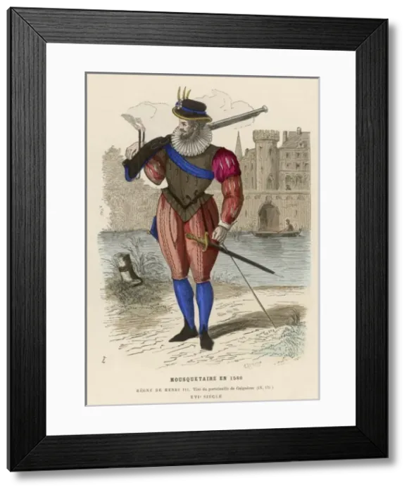 Framed Print : French Musketeer 1586 Framed Print : French Musketeer 1586