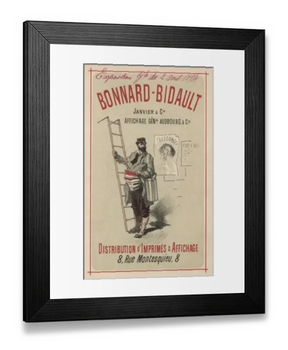 Framed Print : Advert / French Bill Post Framed Print : Advert / French Bill Post