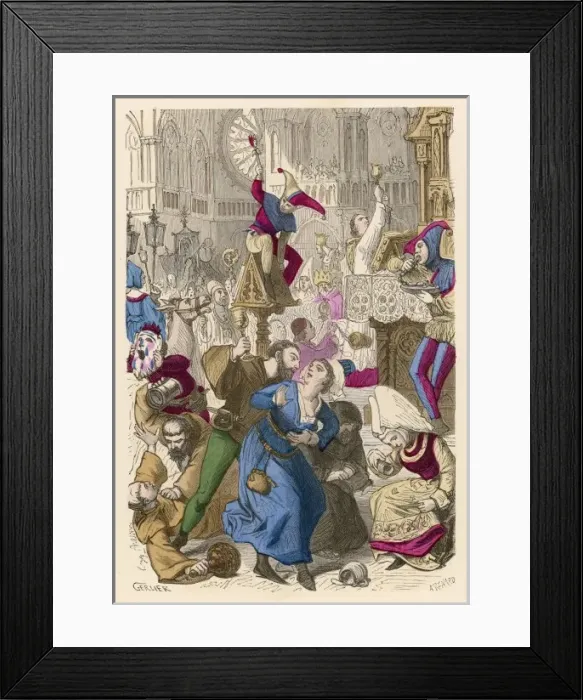 Framed Print : French Fete Des Fous Framed Print : French Fete Des Fous
