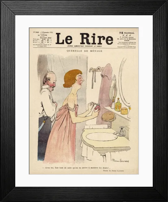 Framed Print : Cleaning False Teeth Framed Print : Cleaning False Teeth