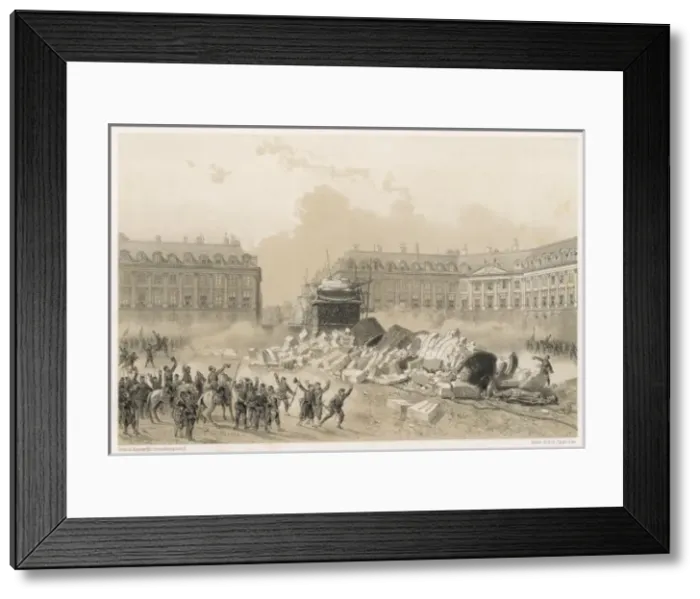 Framed Print : Vendome Column Down Framed Print : Vendome Column Down