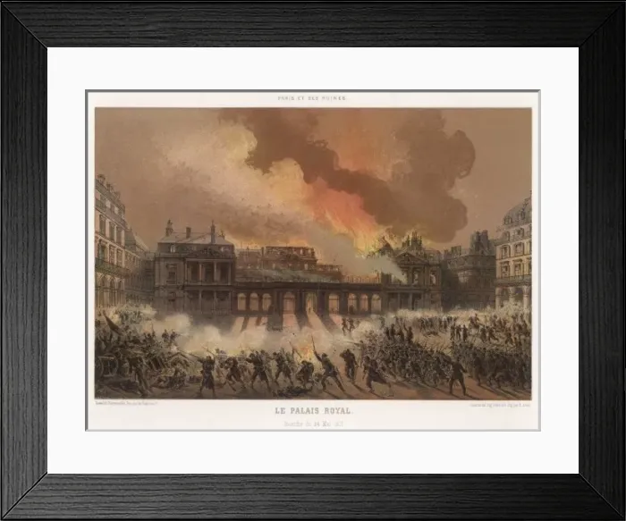 Framed Print : Palais Royal Ablaze Framed Print : Palais Royal Ablaze