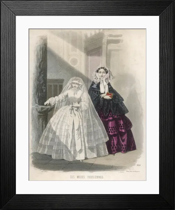 Framed Print : Communion Girl / C1850 Framed Print : Communion Girl / C1850