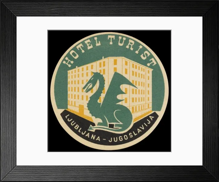 Framed Print : Label Hotel Slovenia Framed Print : Label Hotel Slovenia