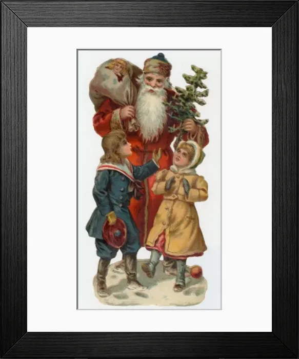 Framed Print : Santa with Children Framed Print : Santa with Children