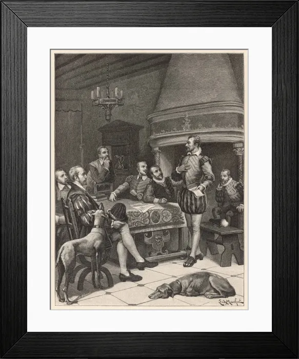 Framed Print : Pierre Ronsard & Pleiade Framed Print : Pierre Ronsard & Pleiade