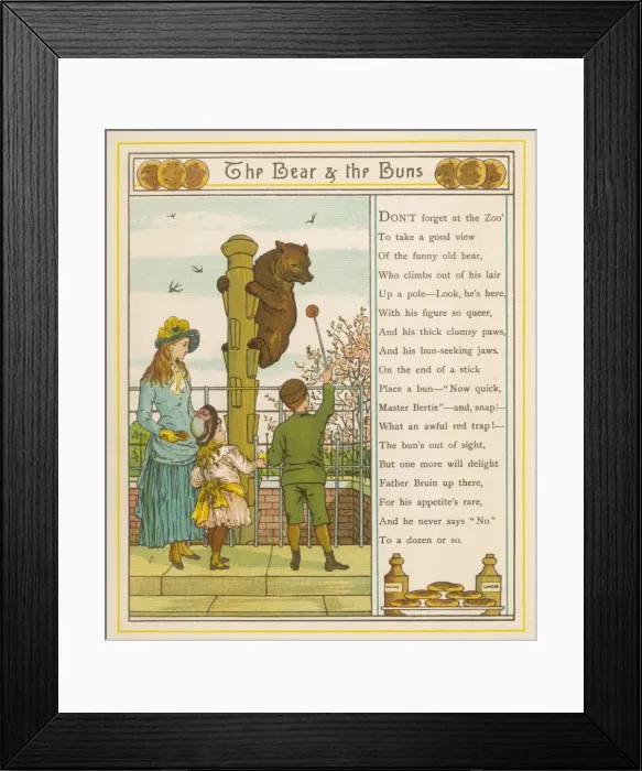 Framed Print : Boy Feeding a Bear Framed Print : Boy Feeding a Bear