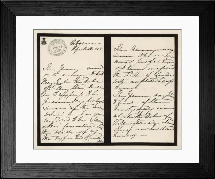 Framed Print : Q. Victorias Writing Framed Print : Q. Victorias Writing