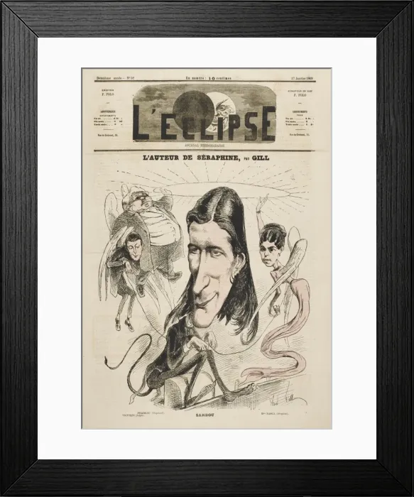 Framed Print : Victorien Sardou / Gill Framed Print : Victorien Sardou / Gill
