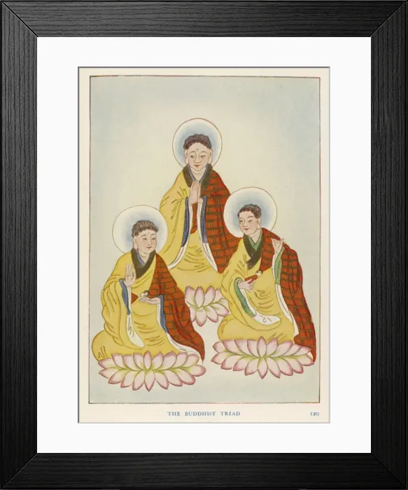 Framed Print : Buddhist Triad Framed Print : Buddhist Triad