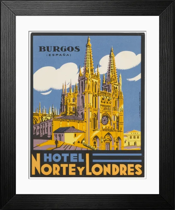 Framed Print : Label Hotel Burgos Framed Print : Label Hotel Burgos