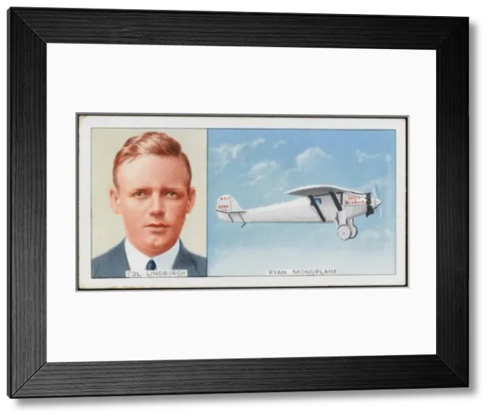 Framed Print : Lindbergh / Cigarette Card Framed Print : Lindbergh / Cigarette Card