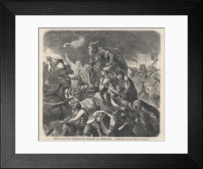 Framed Print : Attila at Chalons - 1 Framed Print : Attila at Chalons - 1