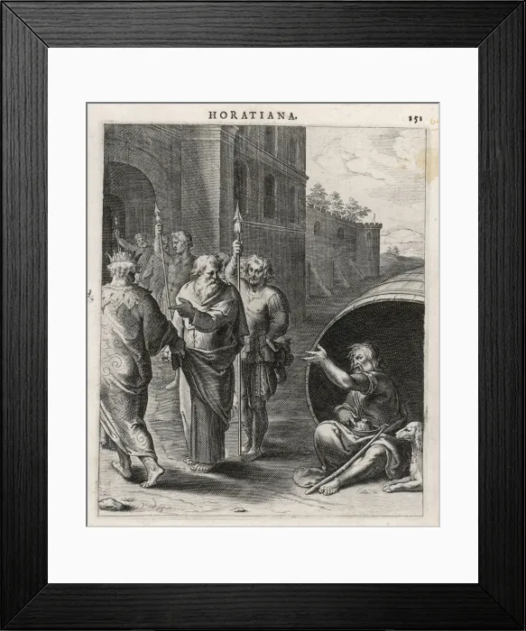 Framed Print : Diogenes & Alexander Framed Print : Diogenes & Alexander