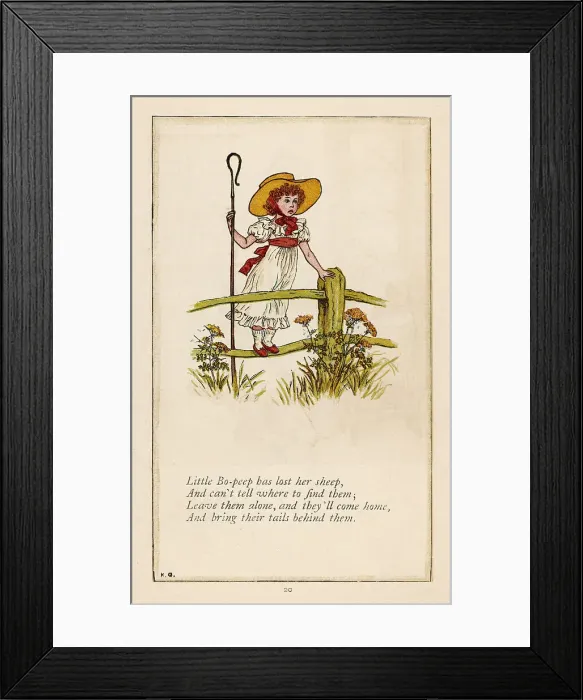 Framed Print : Bo Peep / Greenaway Framed Print : Bo Peep / Greenaway