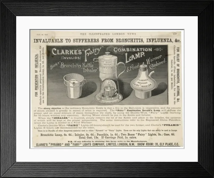 Framed Print : Influenza / Inhaler / 1892 Framed Print : Influenza / Inhaler / 1892