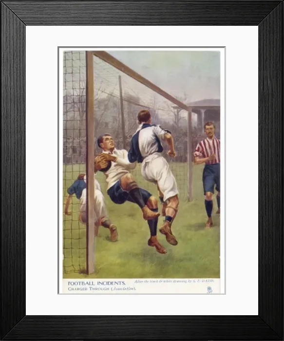 Framed Print : Football / Charged Through Framed Print : Football / Charged Through