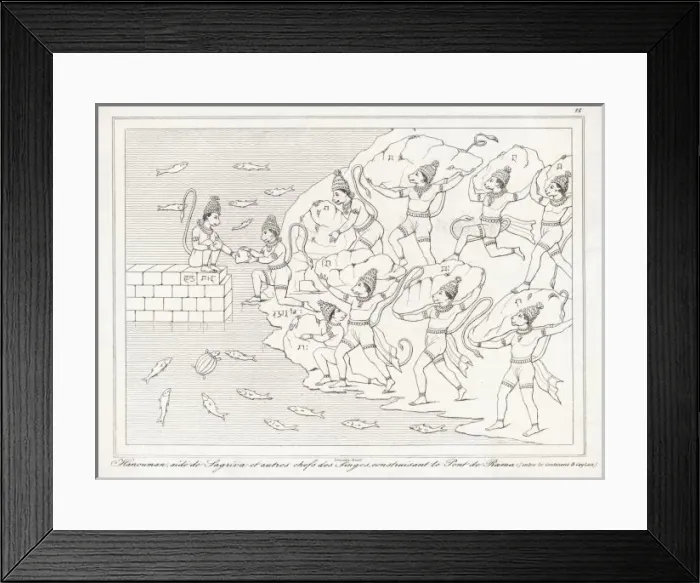 Framed Print : Hanuman / Bridge to Ceylon Framed Print : Hanuman / Bridge to Ceylon