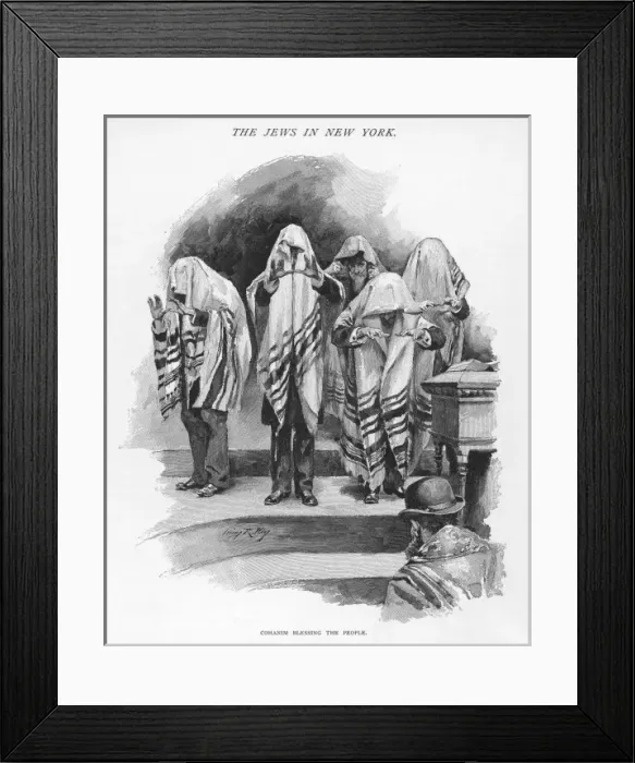Framed Print : Cohanim Blessing People Framed Print : Cohanim Blessing People