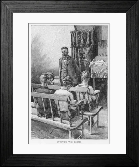 Framed Print : Studying the Torah Framed Print : Studying the Torah